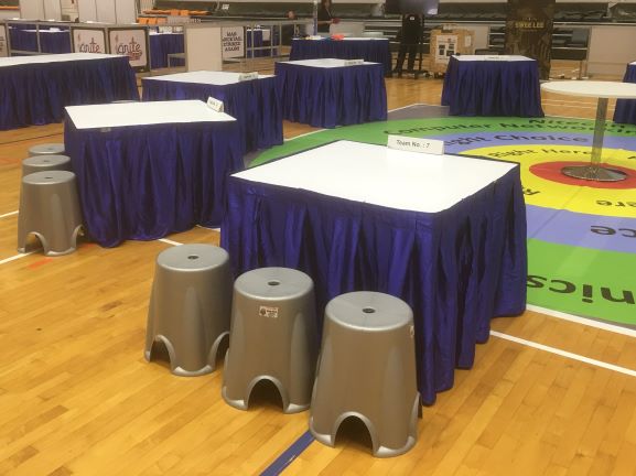 Grey Stools and Tables